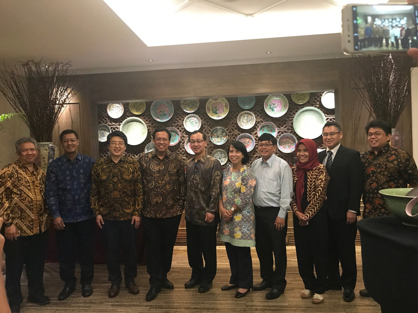 2018年2月ジャカルタにて、インドネシア国税総局長ほか幹部の皆様とともに